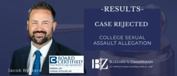 College Sexual assault charge dismissed