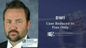 DWI Case Reduced to Fine Only