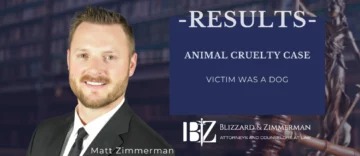 Law firm representation in animal cruelty case