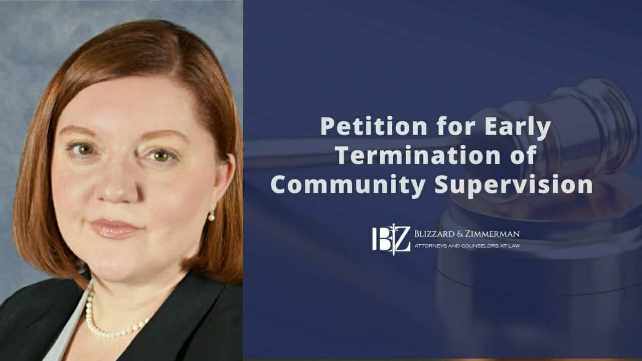 Petition for Early Termination of Community Supervision