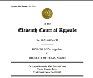 Ignacio Loza v. The State of Texas Appeal from 42nd District Court of Taylor County (opinion)