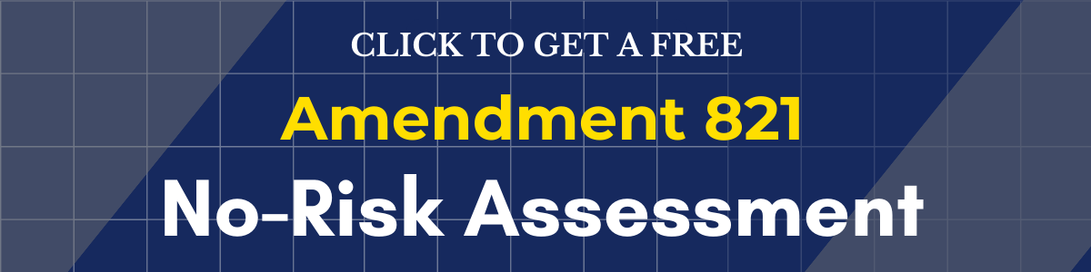 Free No Risk Amendment 821 Assessment