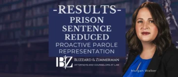 Client's prison sentence reduced