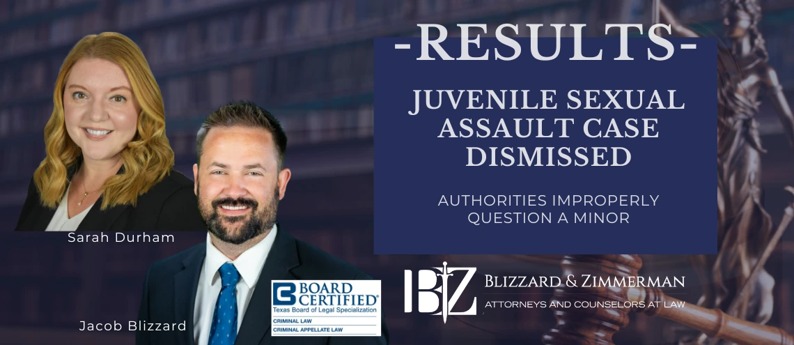 Juvenile Sexual Assault Case Dismissed due to improper police actions