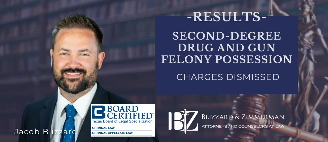 Second Degree Drug and Gun Felony Dismissed