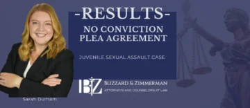 Successful juvenile criminal assault case