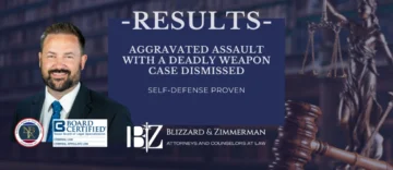aggravated assult with a deadly weapon case dismissed